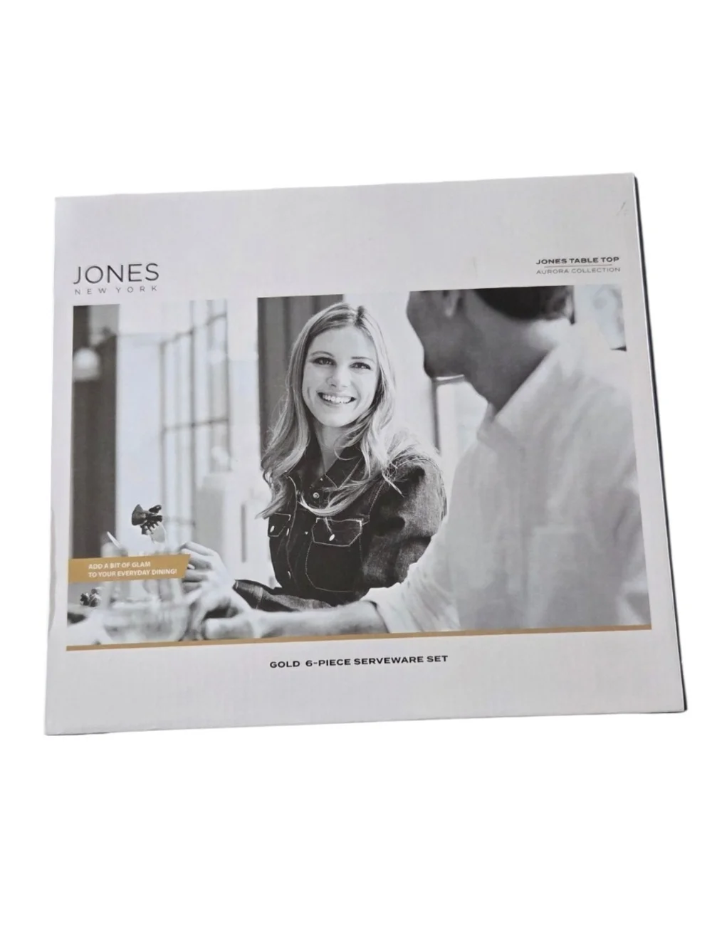 Jones New York Aurora Gold 6-Piece Serveware Set Stainless Steel NIB